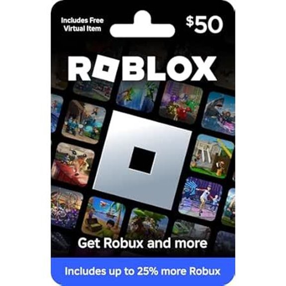 Roblox $50 Gift Card with Free Virtual Item