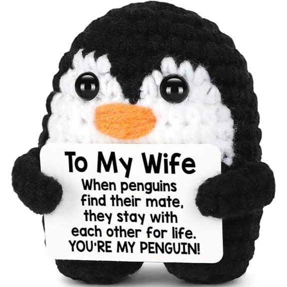 Romantic Handmade Penguin Gift for Wife or Her