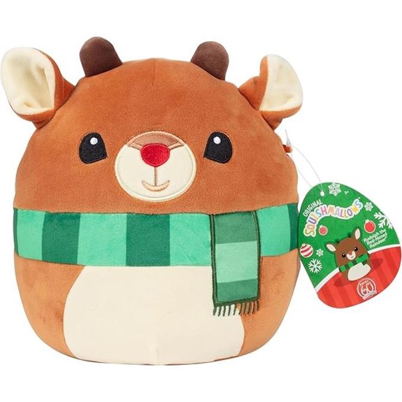 Squishmallows 8-Inch Rudolph Plush Christmas Toy