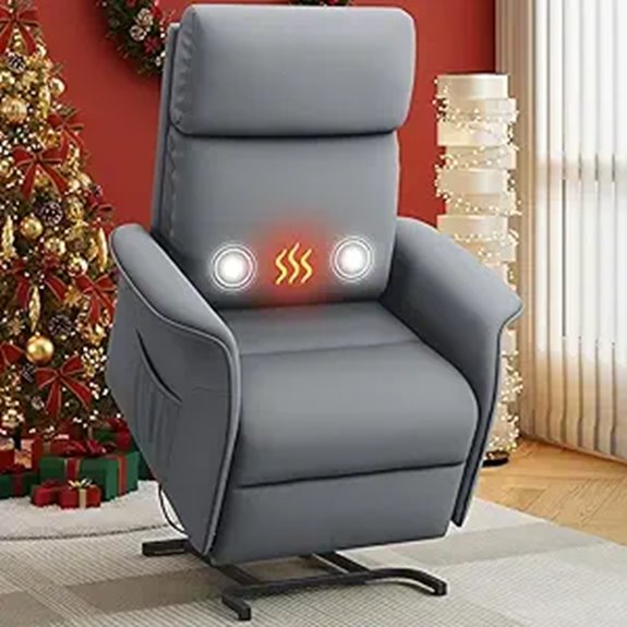 Dual Motor Lift Recliner for Seniors with Heat