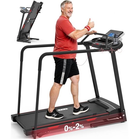 Redliro Senior Folding Treadmill with Handrails