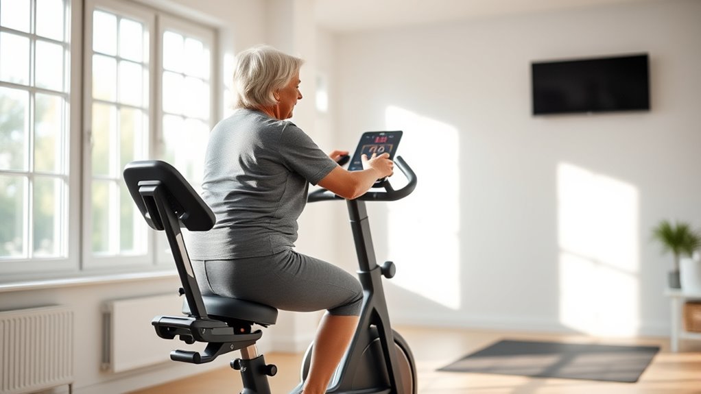 senior friendly adjustable exercise bike