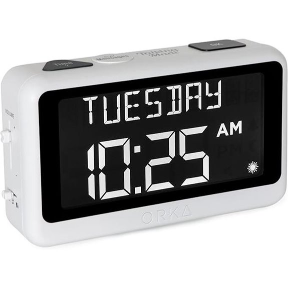 ORKA Talking Clock with Custom Alarms for Seniors