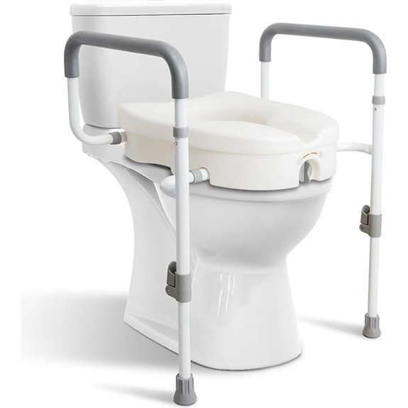 Raised Toilet Seat with Handles for Seniors