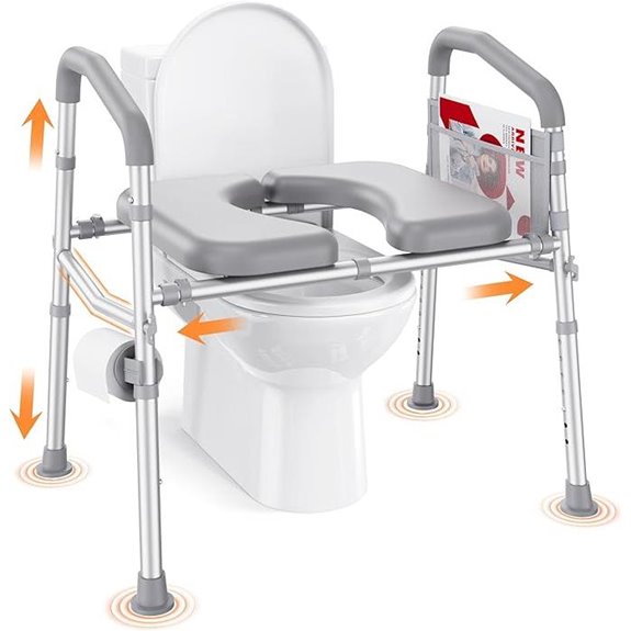 Toilet Seat Riser for Seniors with Handles