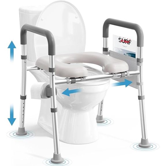 Raised Toilet Seat for Seniors with Handles