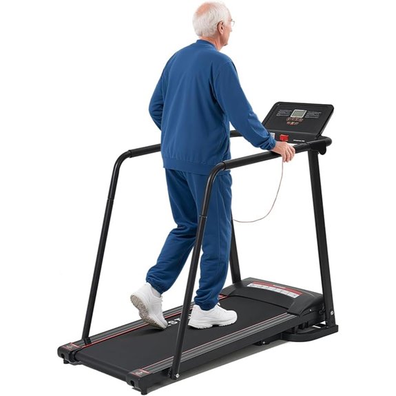 Walking Treadmill for Seniors with Handrails & App Control