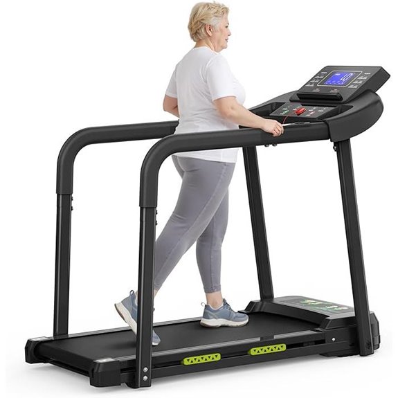 Senior Treadmill with Handrails Heart Rate & Bluetooth