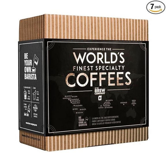 Gourmet Coffee Gift Set with 7 Single-Origin Coffees