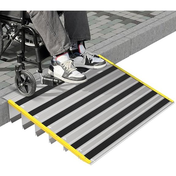 6 Aluminum Door Ramp with Yellow Edge