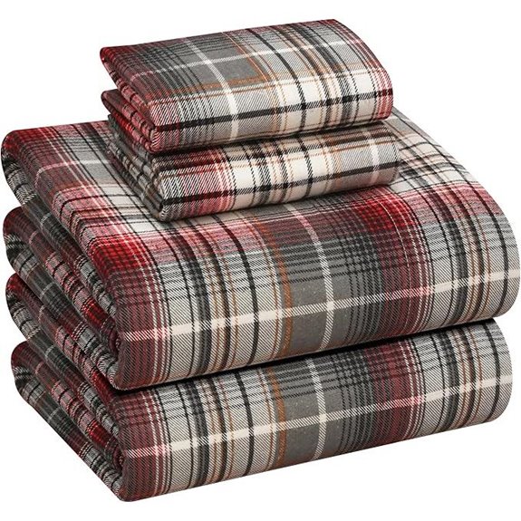 RUVANTI Flannel Queen Sheets Set Soft Warm Breathable