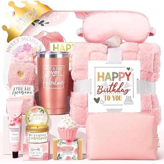Birthday Gift Basket for Women with Spa Items