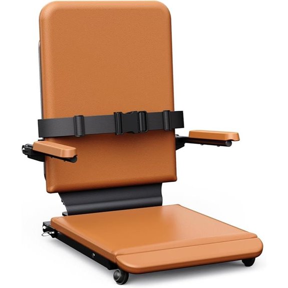 Steel Electric Floor Lift Chair with Wheels and Handrails