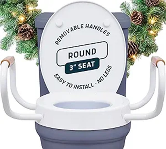 Lunderg Raised Toilet Seat with Handles