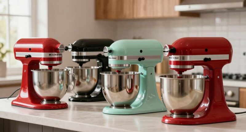 top kitchenaid mixer colors