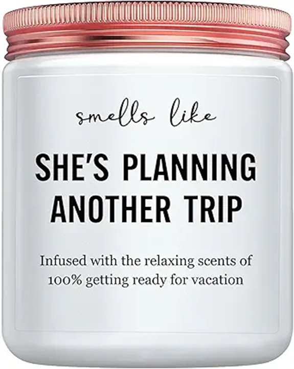 Travel Gift for Women Planner Vacation Retirement Candle