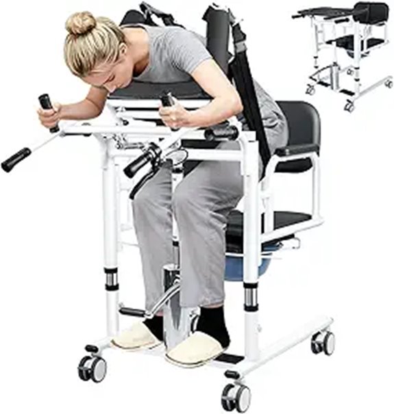5-in-1 Height Adjustable Patient Transfer Chair