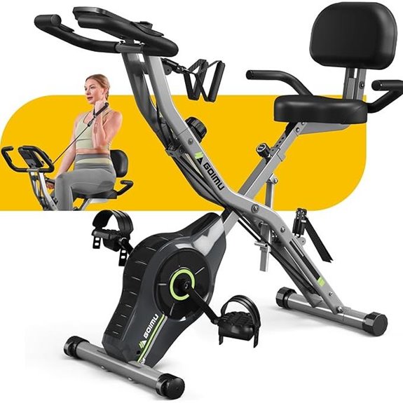 5-in-1 Foldable Exercise Bike with Adjustable Resistance