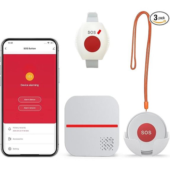WiFi Medical Alert System for Seniors (Waterproof Buttons)