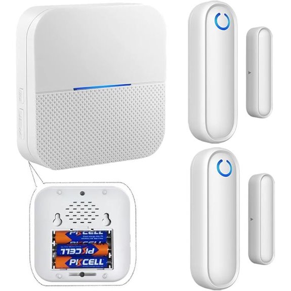 Portable Caregiver Pager Door Alarm System (2 Sensors)