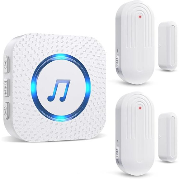 SanJie Wireless Door Chime with 2 Sensors and Receiver