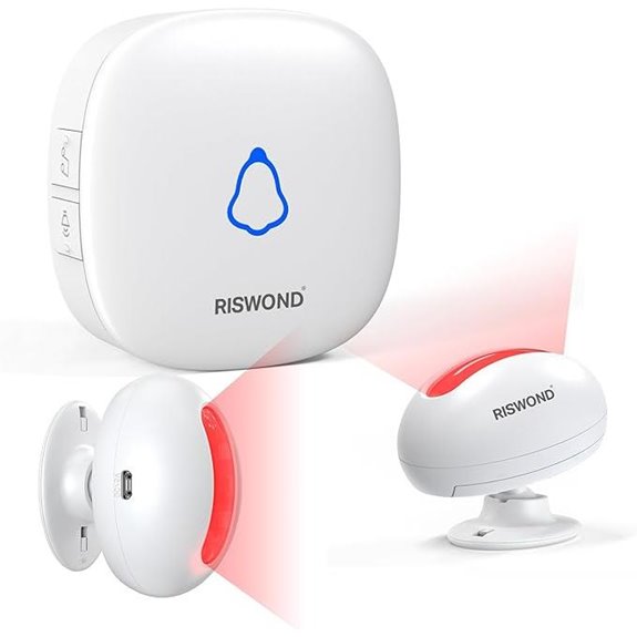 Wireless Motion Sensor Doorbell with 2 Sensors