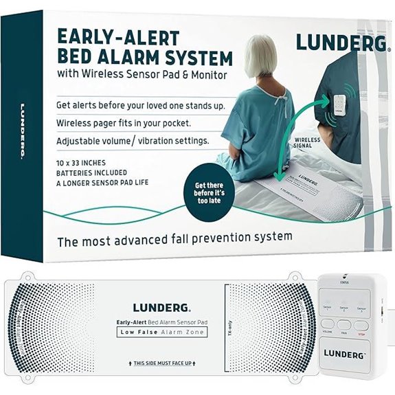 Lunderg Wireless Bed Alarm for Elderly and Dementia