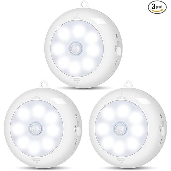 Wireless Motion Sensor LED Puck Light (3 Pack)