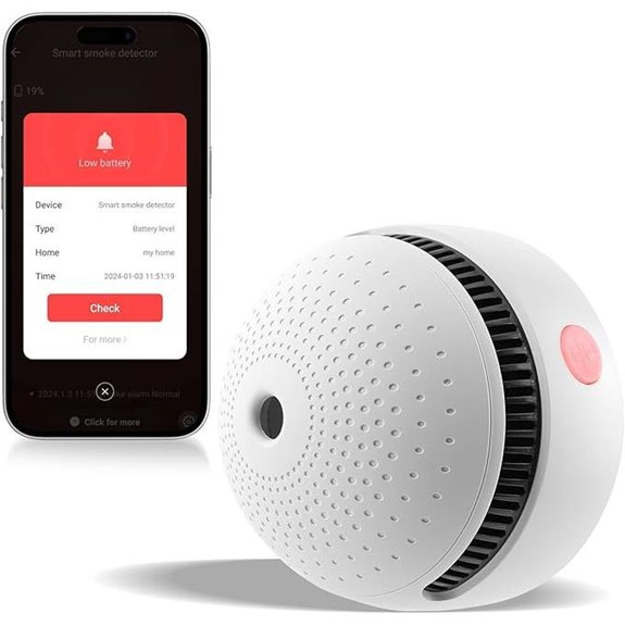 Smart Wi-Fi Smoke Detector with 10-Year Battery
