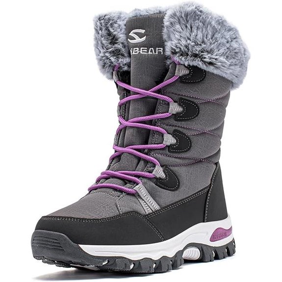 HOBIBEAR Women's Waterproof Snow Boots with Faux Fur
