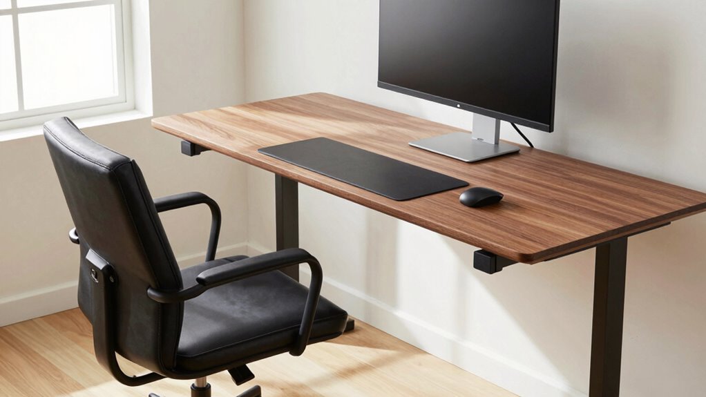 adjust desk and chair properly