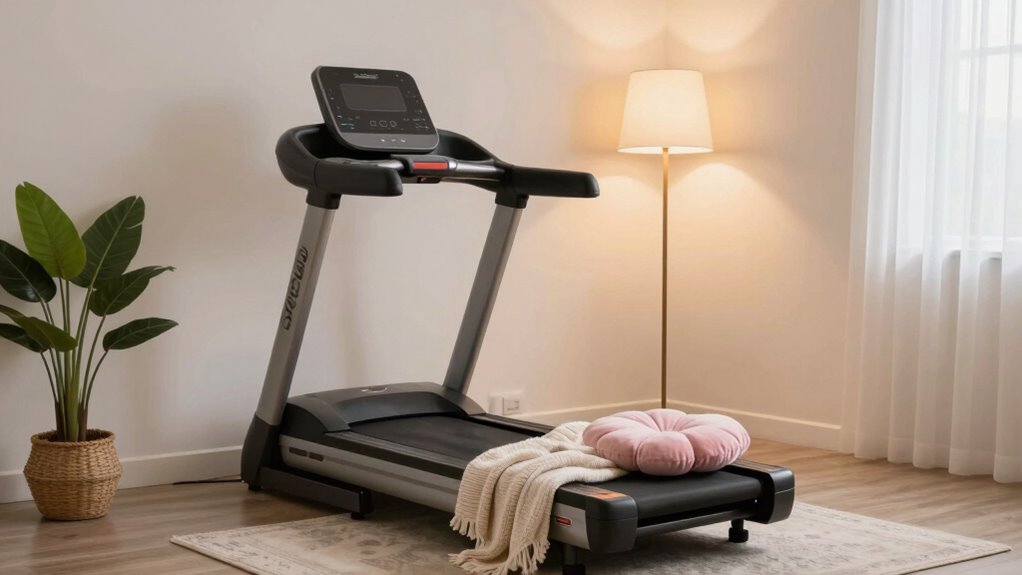 comfortable inviting workout space