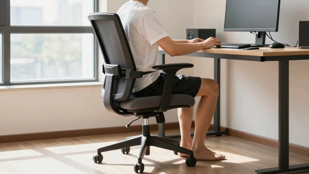 ergonomic organized comfortable workspace