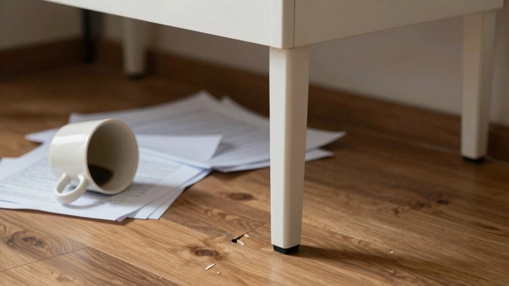 fixing desk wobbliness