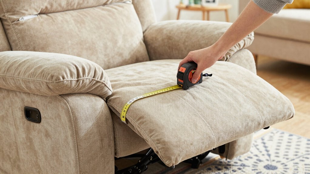 incorrect measurement for recliner