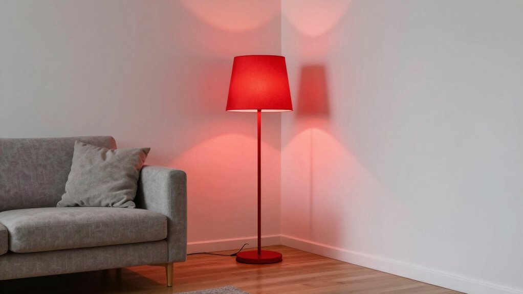 matching red lights decor