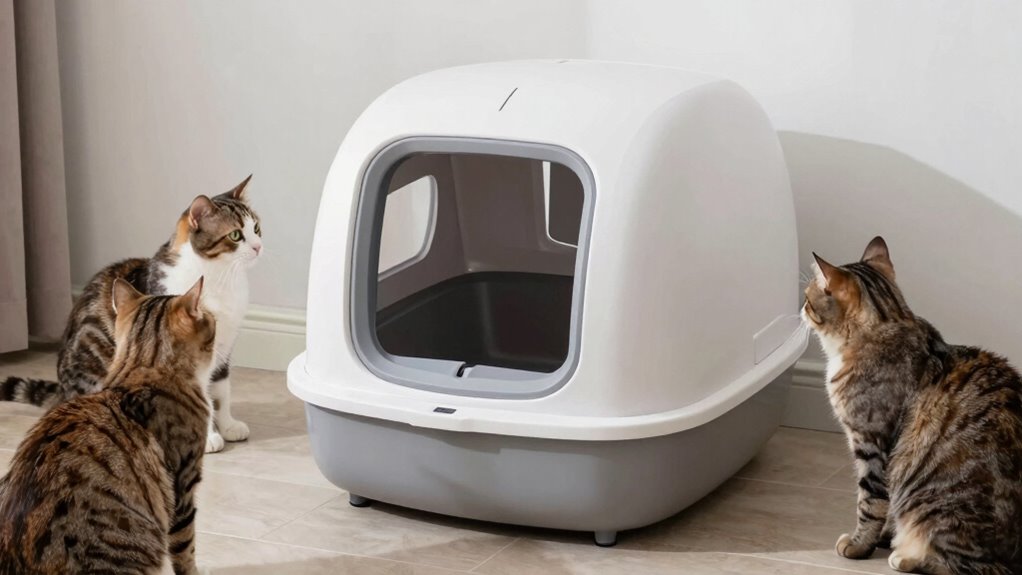 large comfortable multi cat litter boxes