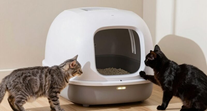 multi cat litter box features