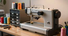 organized crafting workspace setup