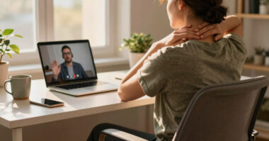 6 Best Yoga Stretches to Do Discretely During a Zoom Meeting