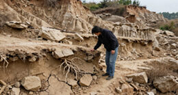 Effects of water erosion after 50 years