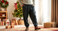 LETAOTAO Men's Elastic Waist Pants for Holiday Gatherings